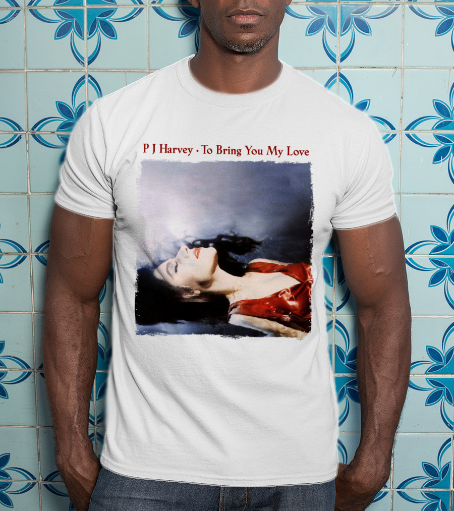 PJ Harvey To Bring You My Love Album Art Floating Woman In Red T-Shirt