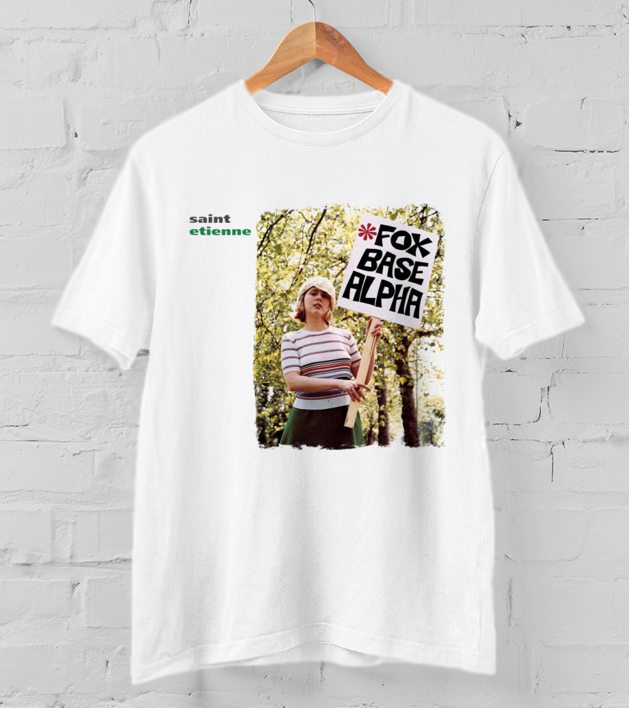 Saint Etienne Foxbase Alpha Woman Holding Sign T-Shirt
