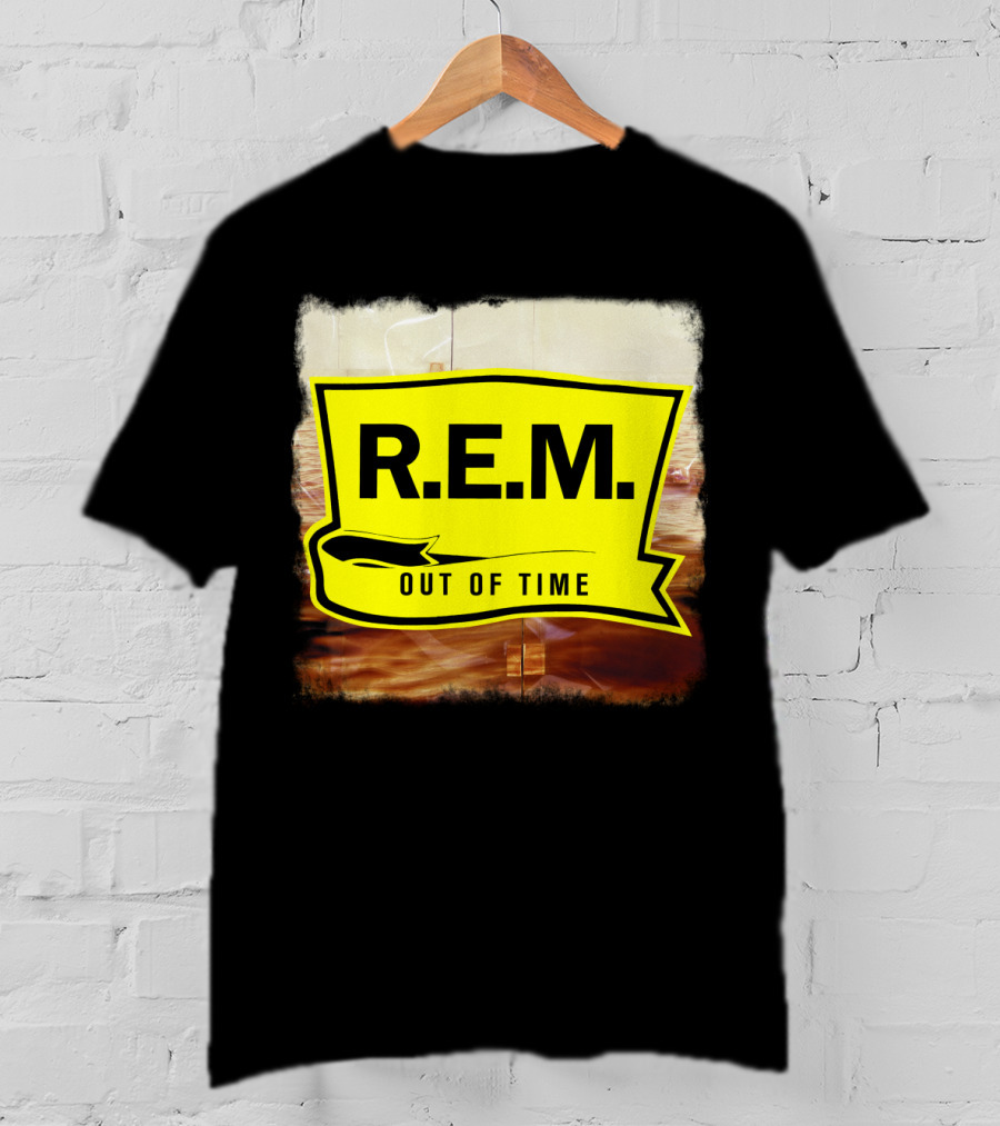 R.E.M. Out Of Time Yellow Banner T-Shirt