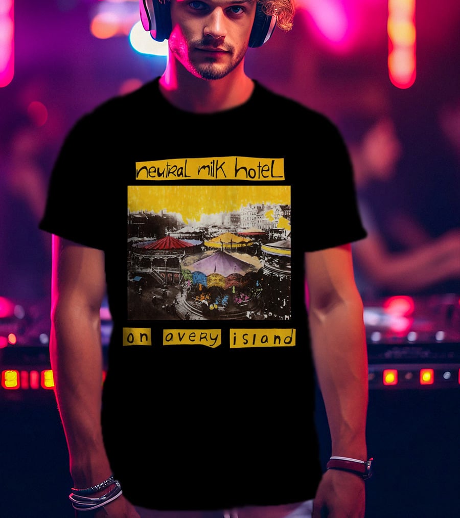 Neutral Milk Hotel Colorful Carousel On Avery Island T-Shirt
