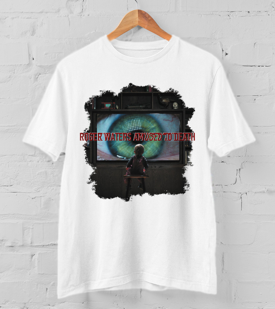 Roger Waters Amused To Death Eye Watching Television T-Shirt