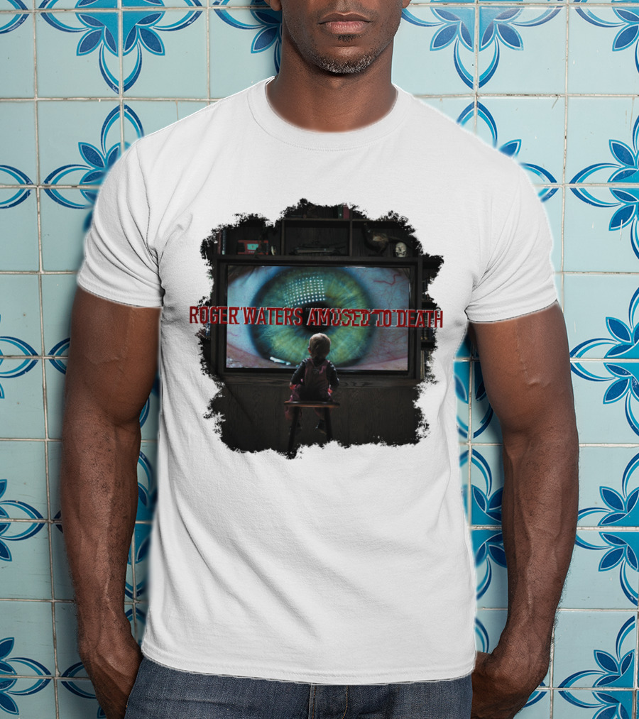 Roger Waters Amused To Death Eye Watching Television T-Shirt