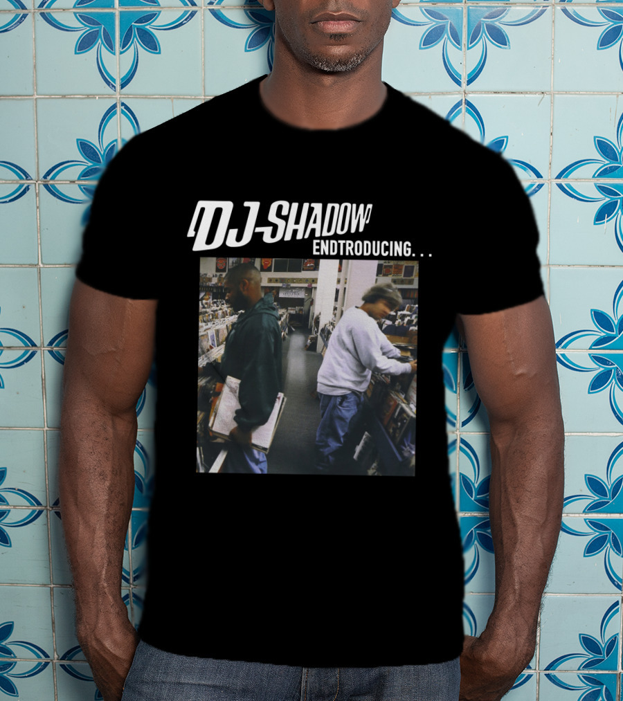 Dj Shadow Endtroducing Album Cover Vinyl Record Store Scene T-Shirt