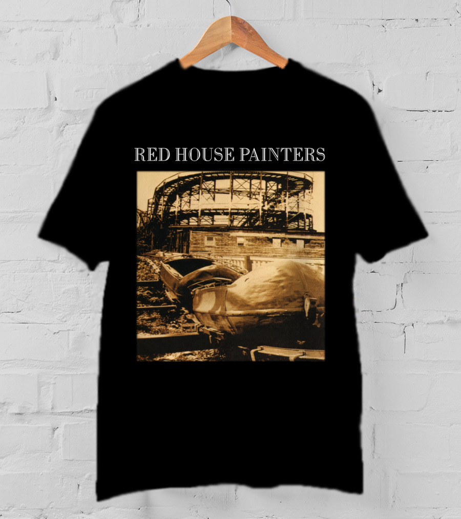 Red House Painters Vintage Roller Coaster Scene T-Shirt
