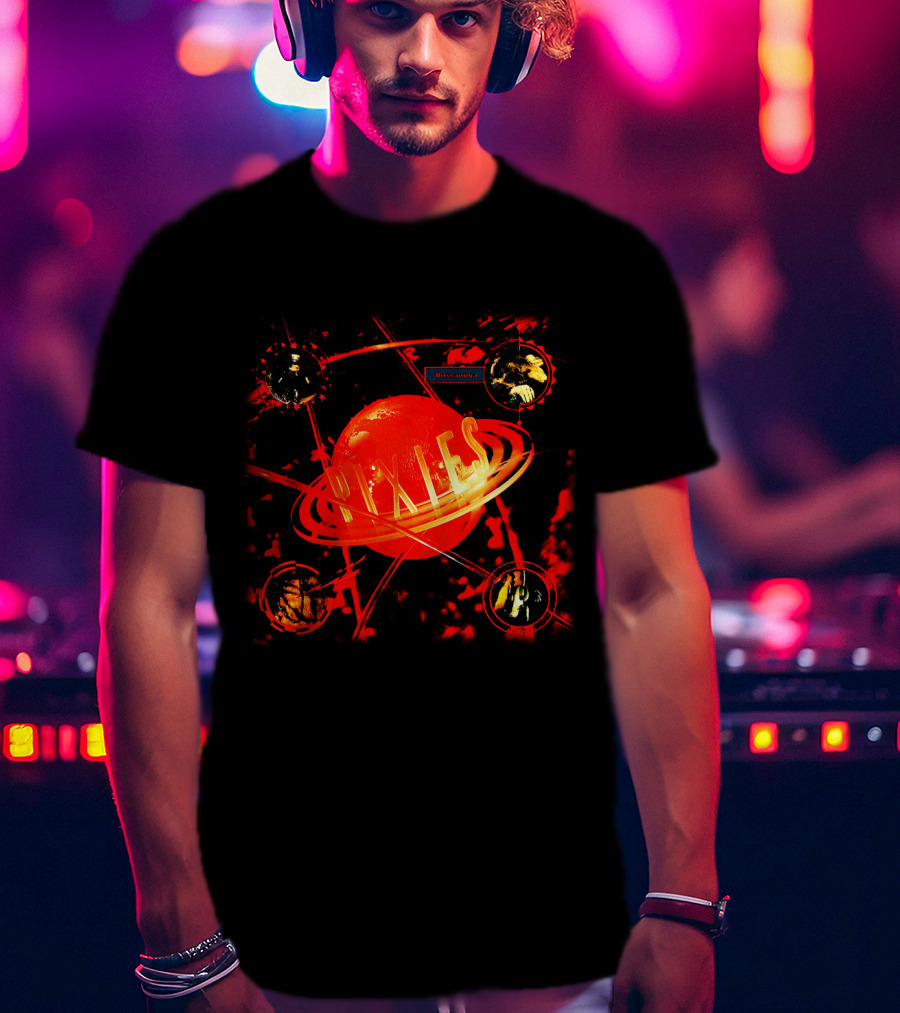 Pixies Bossanova Album Cover With Red Planet And Orbiting Images T-Shirt