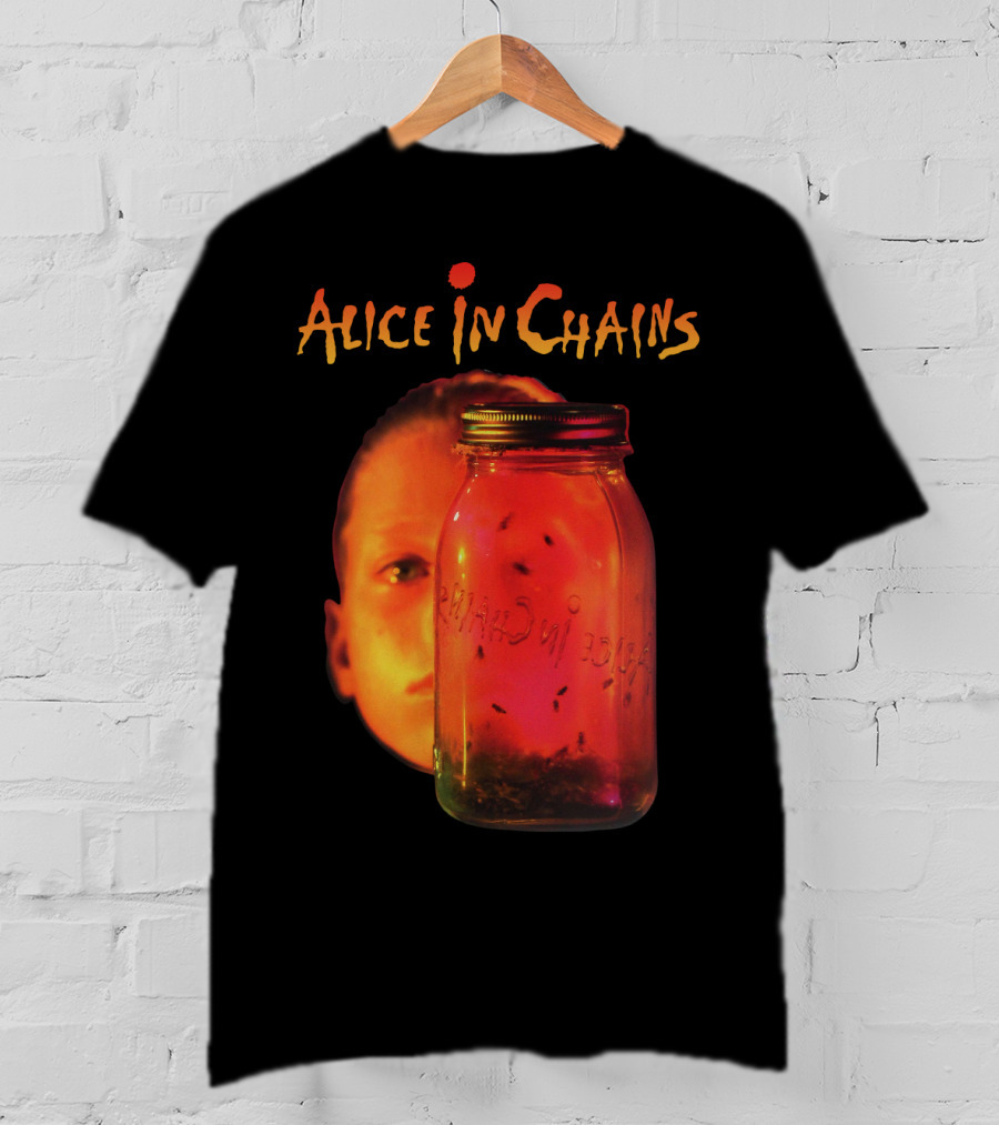 Alice In Chains Jar Of Flies Album Cover Image With Jar And Face T-Shirt