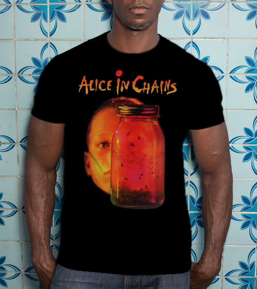 Alice In Chains Jar Of Flies Album Cover Image With Jar And Face T-Shirt