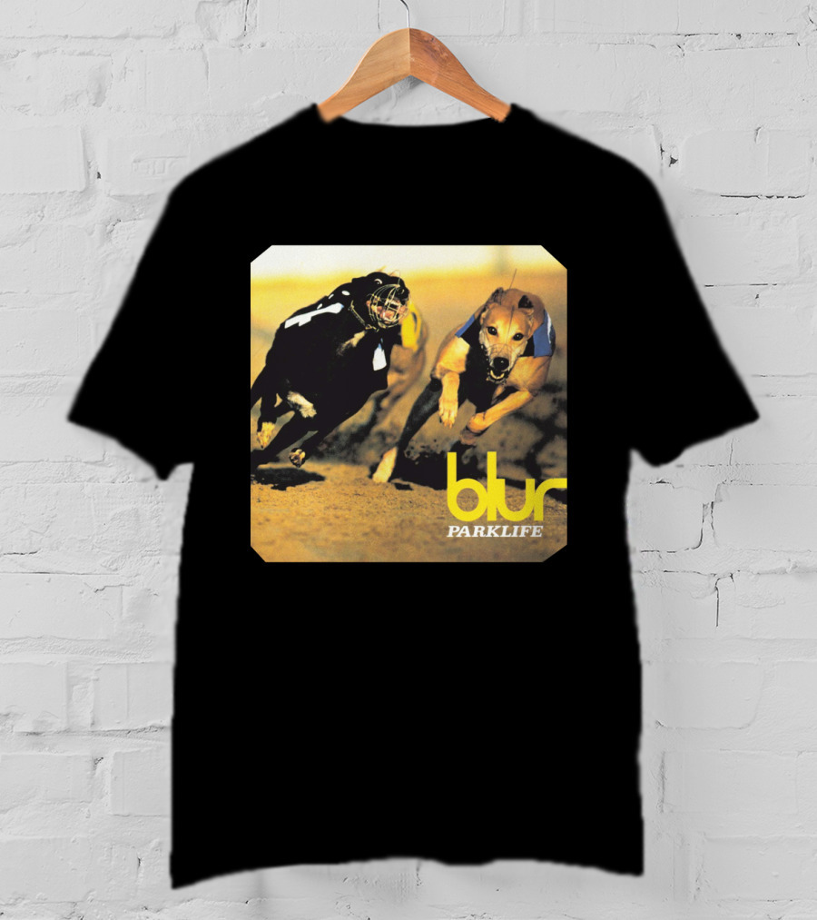 Blur Parklife Album Cover Greyhounds Racing Iconic T-Shirt