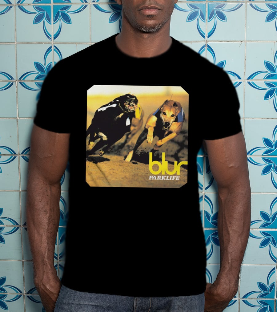 Blur Parklife Album Cover Greyhounds Racing Iconic T-Shirt
