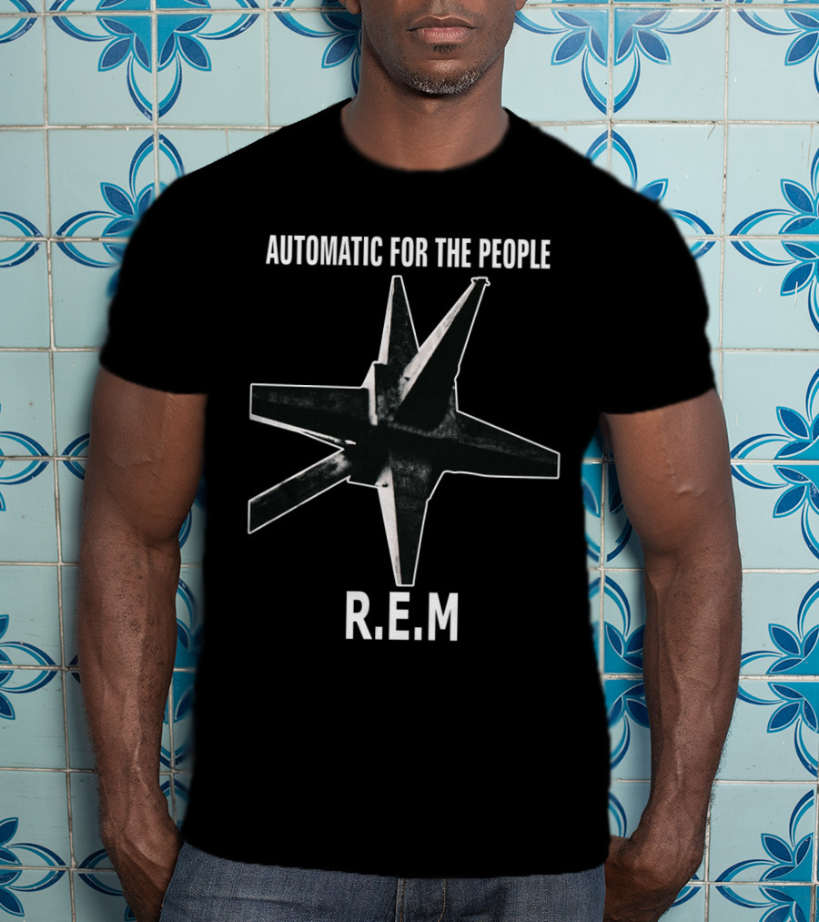 R.e.m. Automatic For The People Star Symbol Black T-Shirt