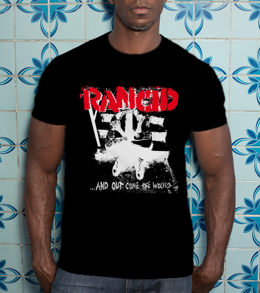 Rancid And Out Come The Wolves Punk Album Cover Sitting Figure T-Shirt
