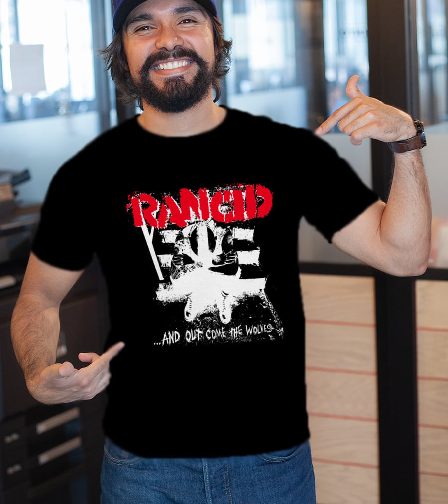 Rancid And Out Come The Wolves Punk Album Cover Sitting Figure T-Shirt