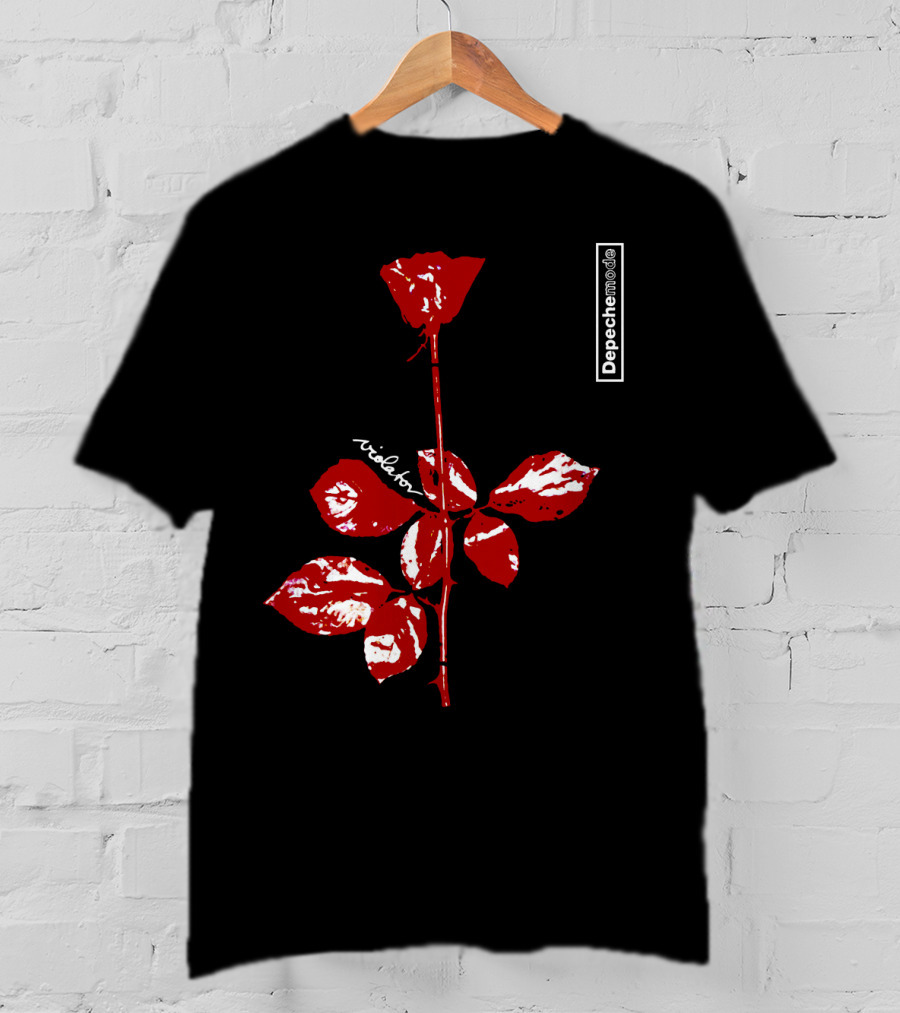 Depeche Mode Violator Album Red Rose T-Shirt