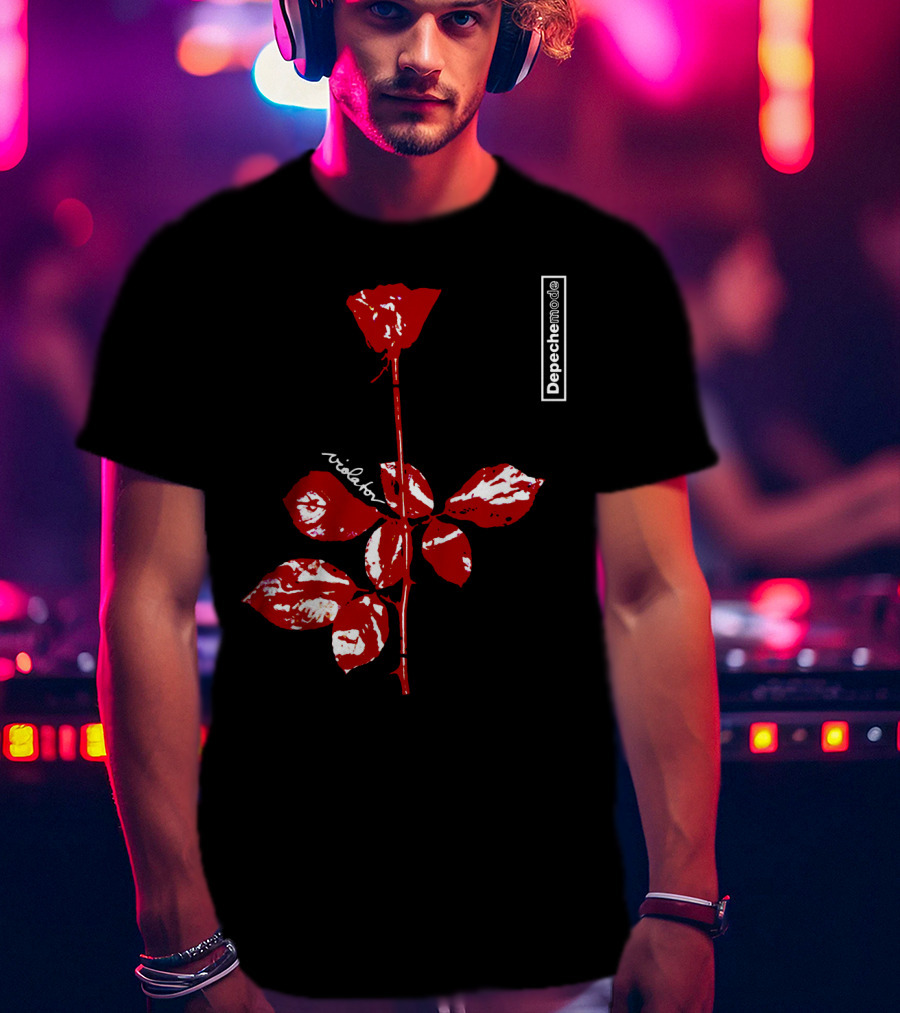Depeche Mode Violator Album Red Rose T-Shirt