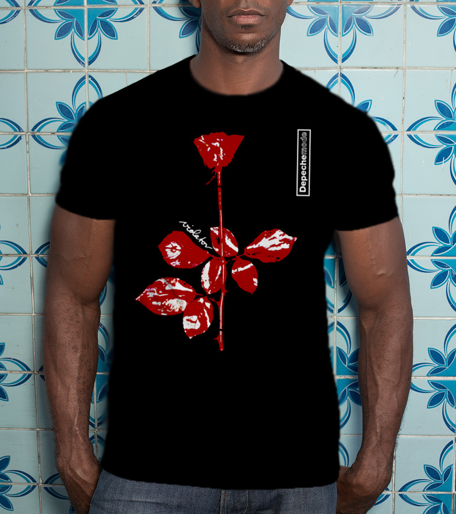 Depeche Mode Violator Album Red Rose T-Shirt