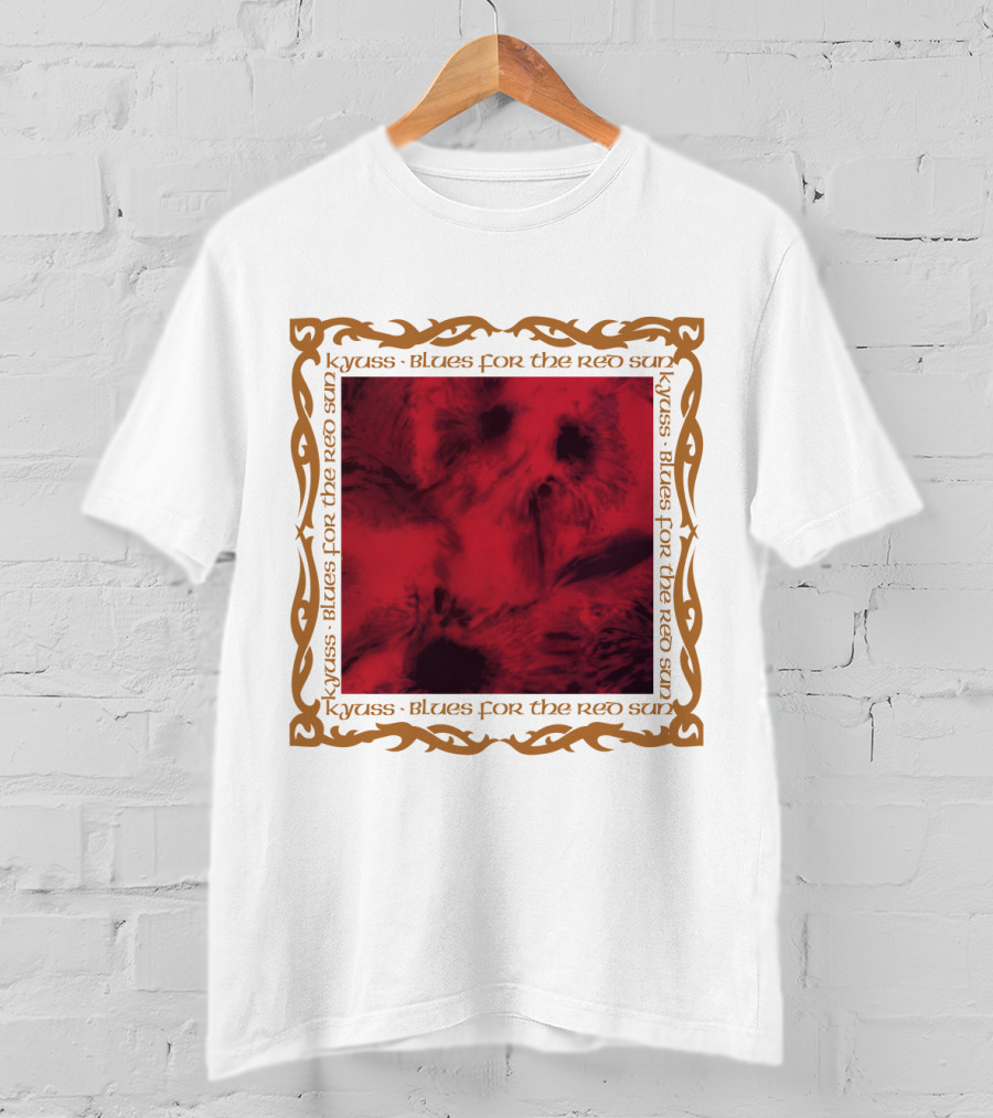 Kyuss Blues For The Red Sun Abstract Red Pattern Framed T-Shirt