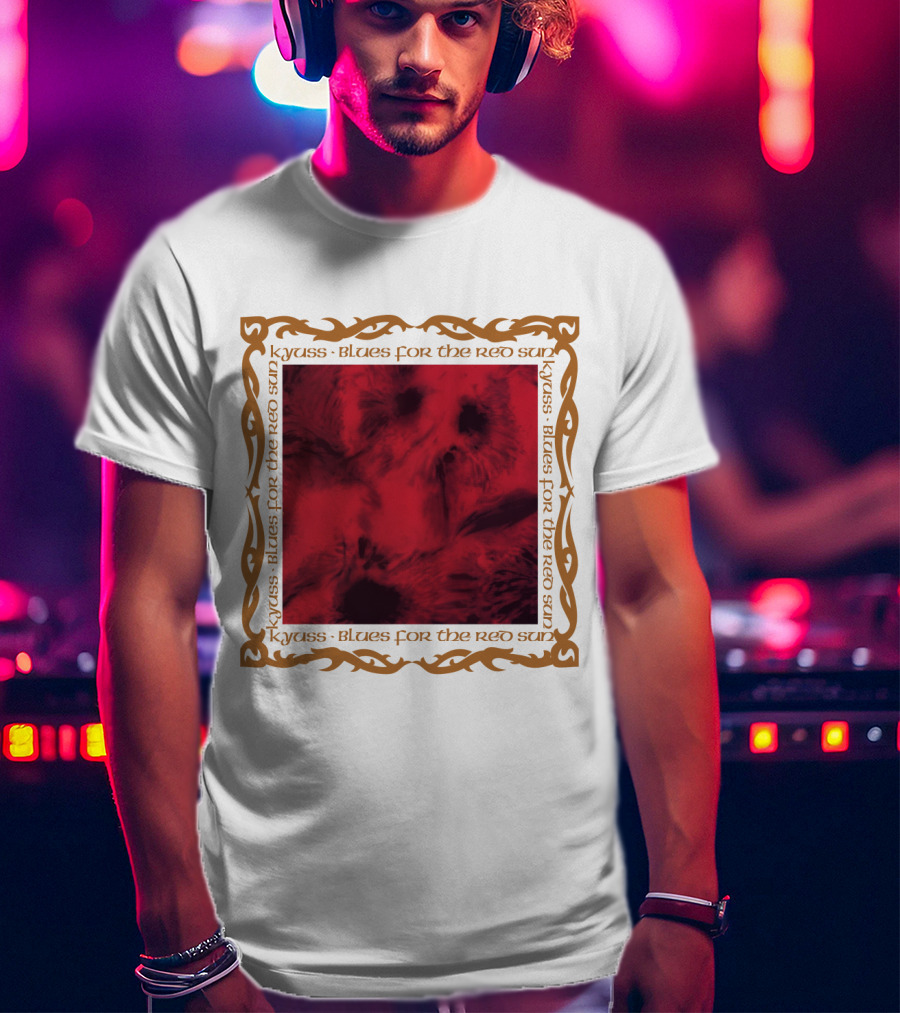 Kyuss Blues For The Red Sun Abstract Red Pattern Framed T-Shirt