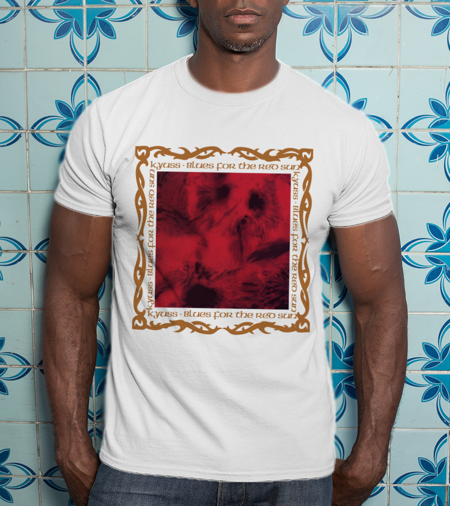 Kyuss Blues For The Red Sun Abstract Red Pattern Framed T-Shirt