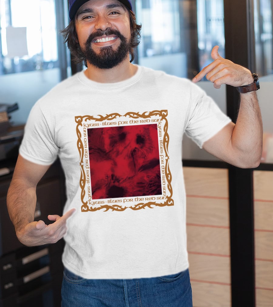 Kyuss Blues For The Red Sun Abstract Red Pattern Framed T-Shirt