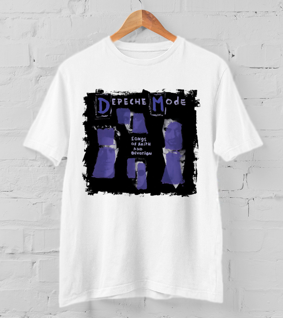 Depeche Mode Songs Of Faith And Devotion Album Art Purple Faces T-Shirt