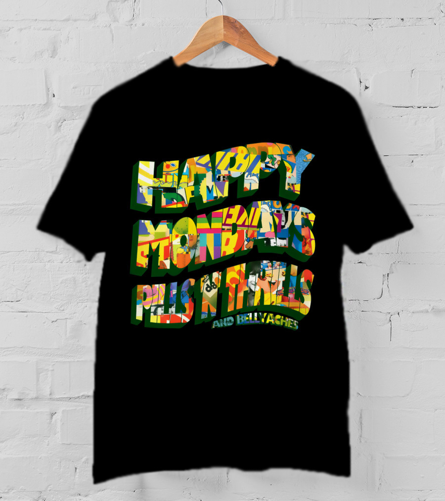 Happy Mondays Pills 'N' Thrills And Bellyaches Colorful 90s Album T-Shirt