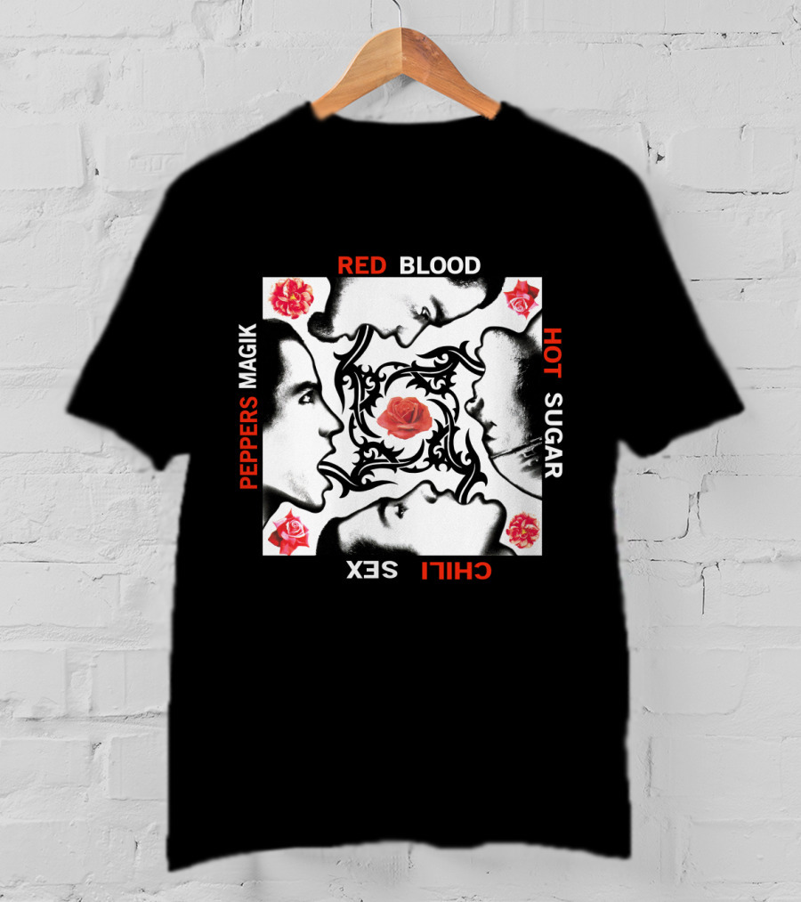 Red Hot Chili Peppers Blood Sugar Sex Magik Rose Faces T-Shirt
