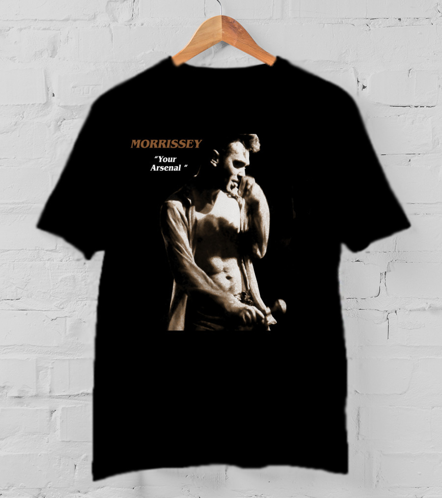 Morrissey Your Arsenal 1992 Black And White Singer T-Shirt