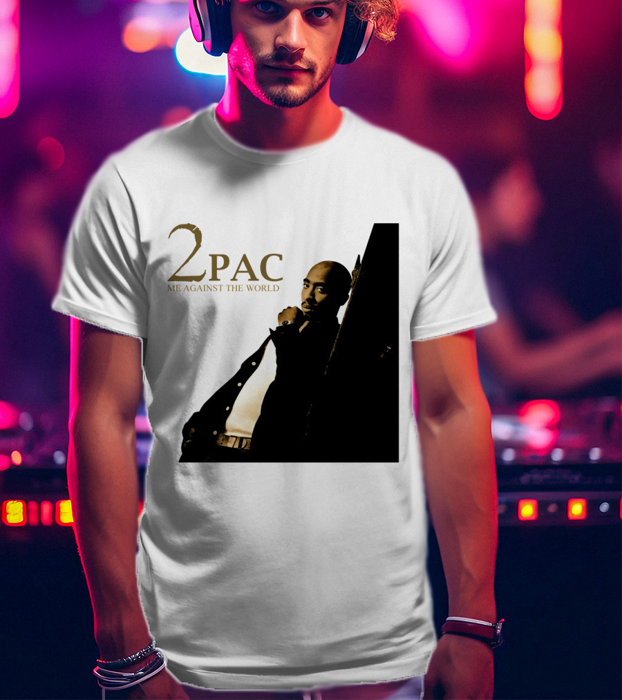 2Pac Me Against The World Album Cover With Tupac Shakur Photo T-Shirt