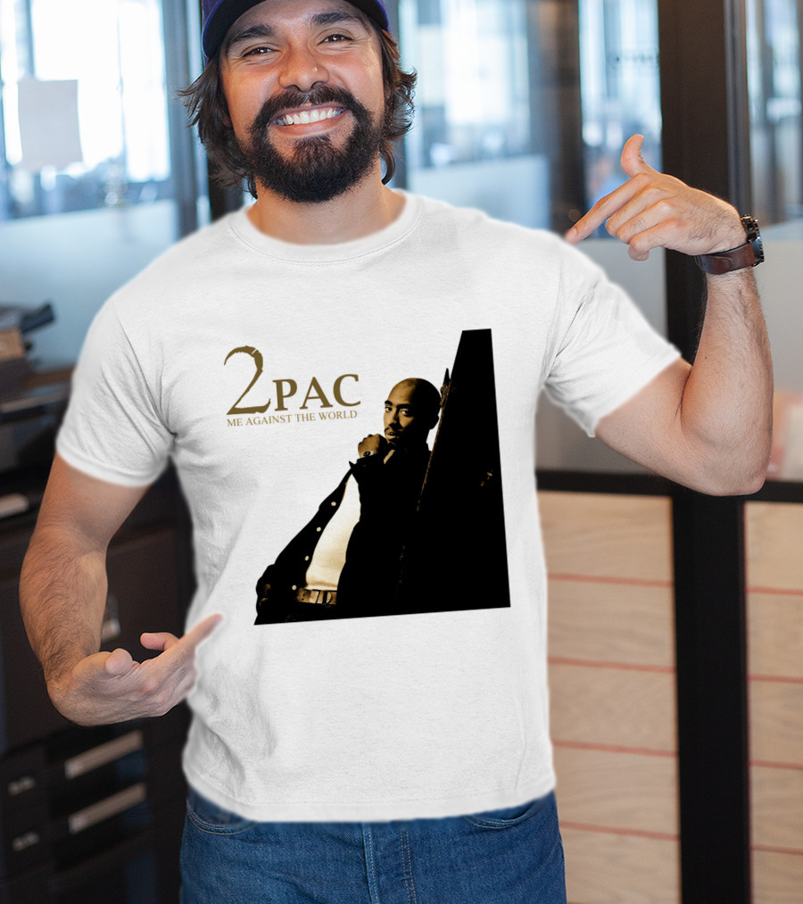 2Pac Me Against The World Album Cover With Tupac Shakur Photo T-Shirt