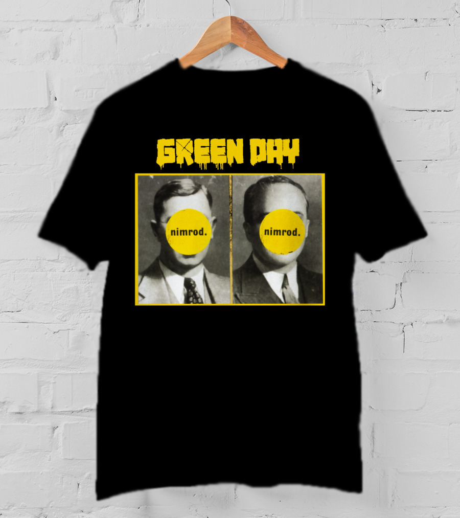Green Day Nimrod 1997 Album Cover Vintage Portraits T-Shirt