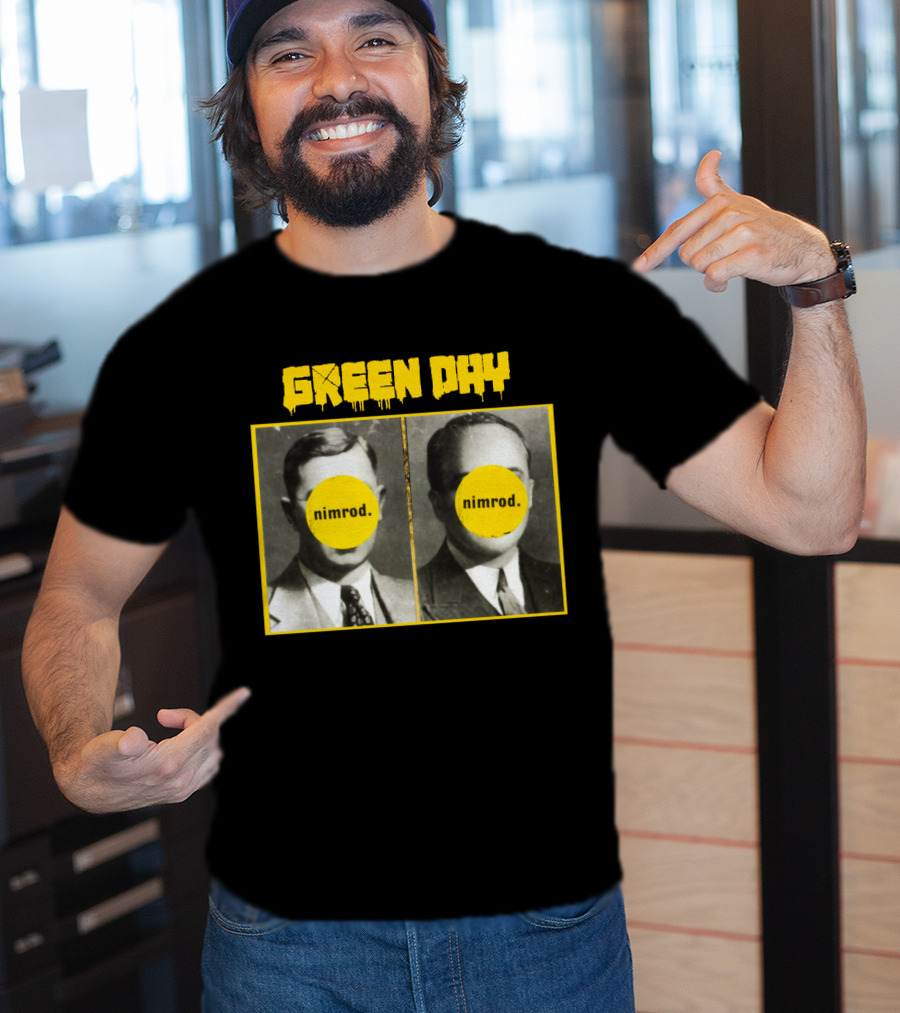 Green Day Nimrod 1997 Album Cover Vintage Portraits T-Shirt