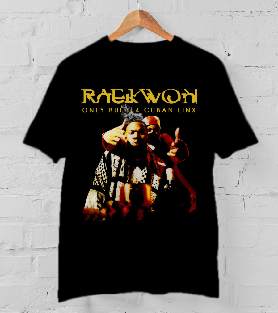 Raekwon Only Built 4 Cuban Linx Iconic Album Cover Featuring Two Figures In Bold Stylized Typography T-Shirt