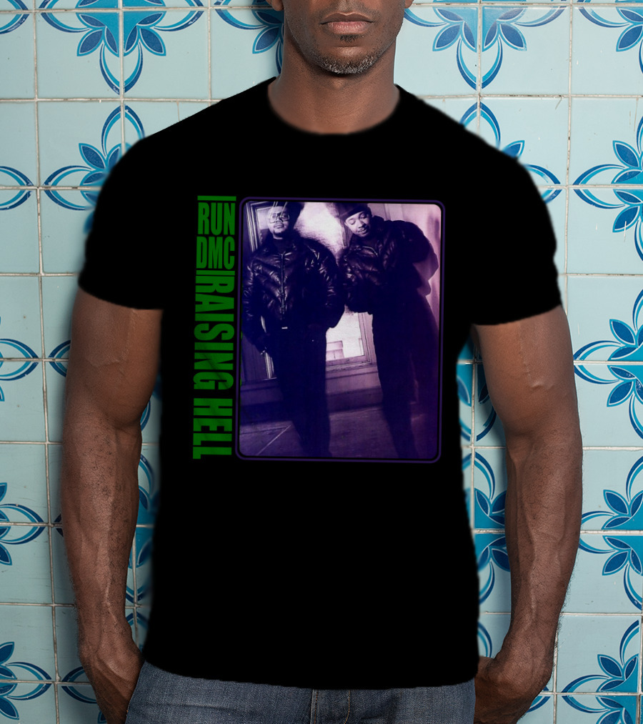 RUN DMC Raising Hell 1986 Iconic Album Cover Image T-Shirt