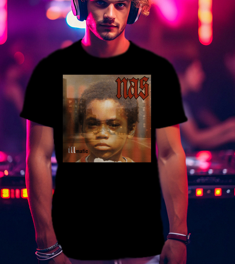 Nas Illmatic Album Art Young Boy New York Urban Landscape T-Shirt