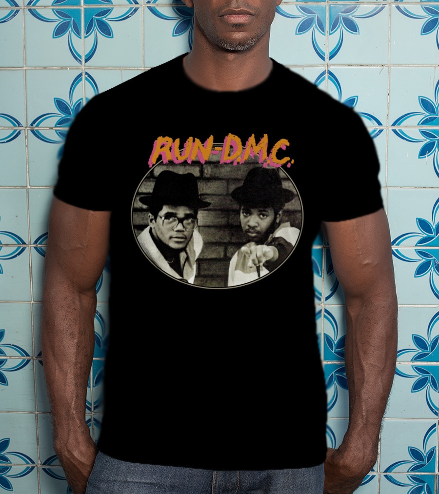 RUN-DMC Hip Hop Legends Brick Background T-Shirt