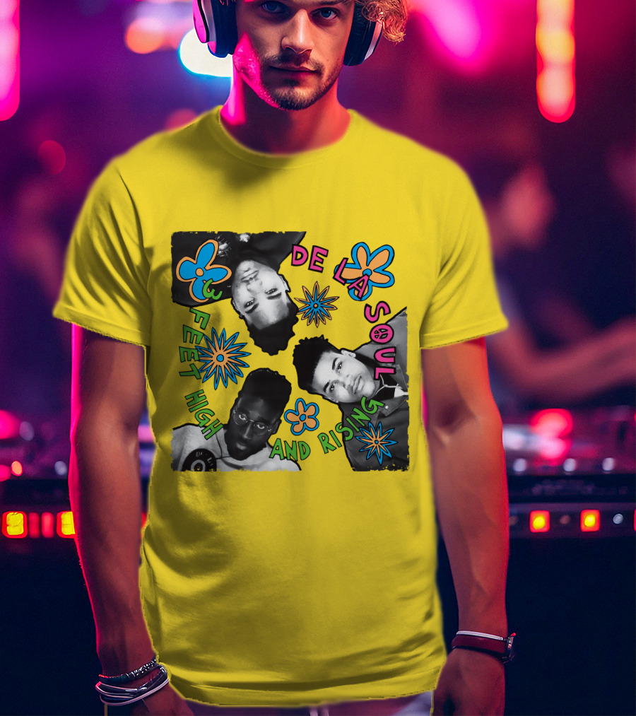 De La Soul 3 Feet High And Rising Colorful Flower T-Shirt