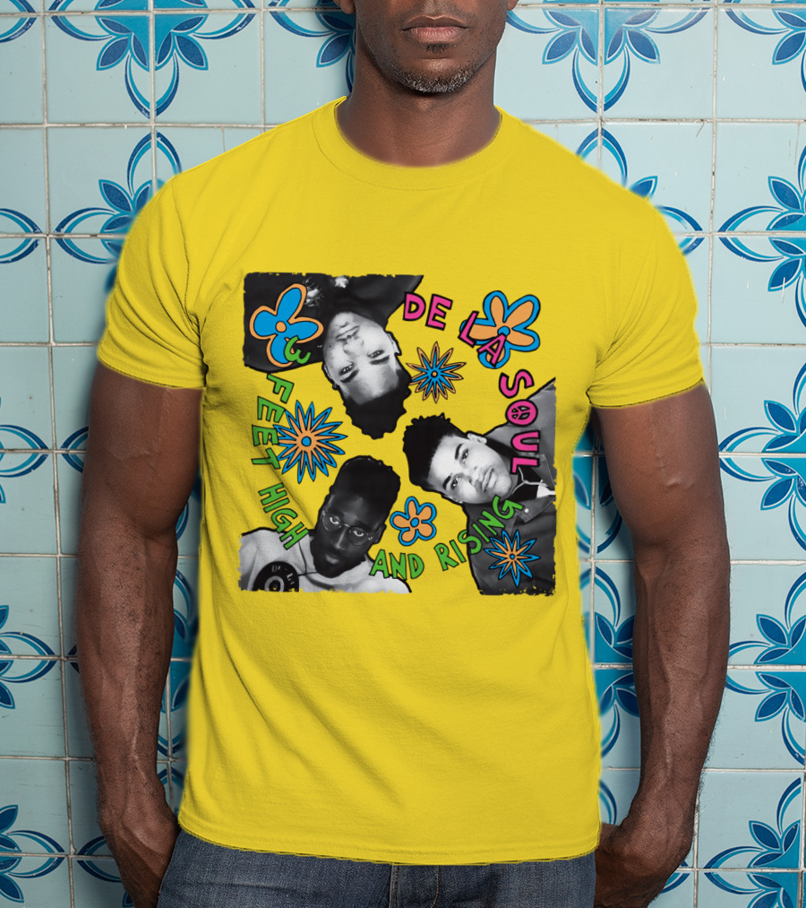 De La Soul 3 Feet High And Rising Colorful Flower T-Shirt