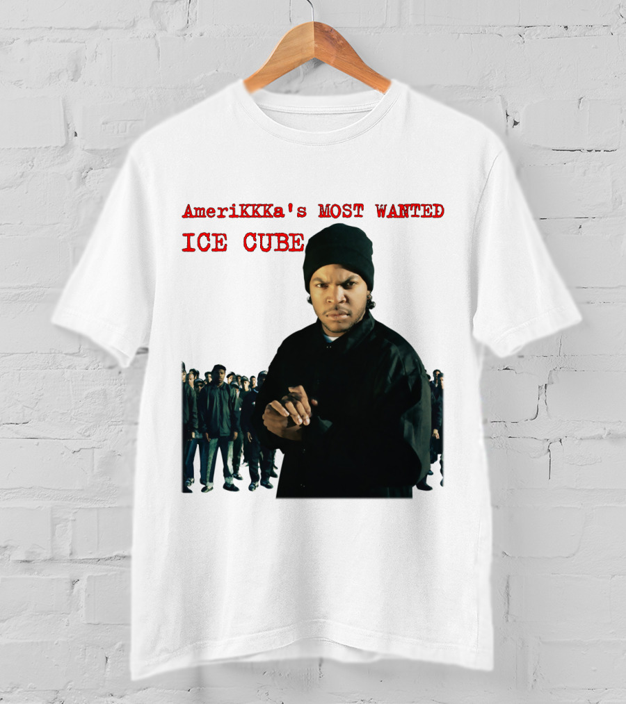 AmeriKKKa's Most Wanted Ice Cube Hip Hop Album Cover Black T-Shirt