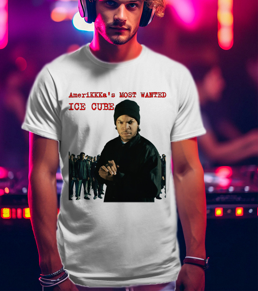 AmeriKKKa's Most Wanted Ice Cube Hip Hop Album Cover Black T-Shirt