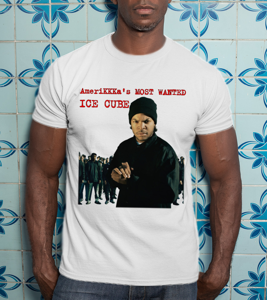 AmeriKKKa's Most Wanted Ice Cube Hip Hop Album Cover Black T-Shirt