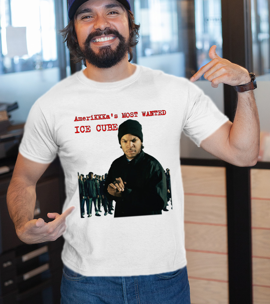 AmeriKKKa's Most Wanted Ice Cube Hip Hop Album Cover Black T-Shirt