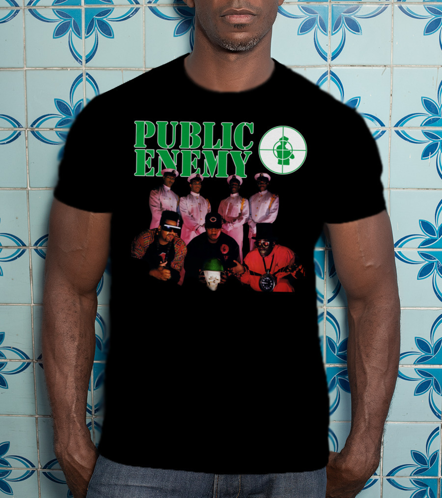 Public Enemy 1991 Group Photo With Target T-Shirt