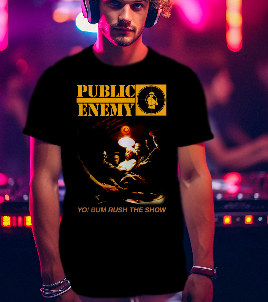 Public Enemy Yo Bum Rush The Show Classic Rap Album Cover T-Shirt