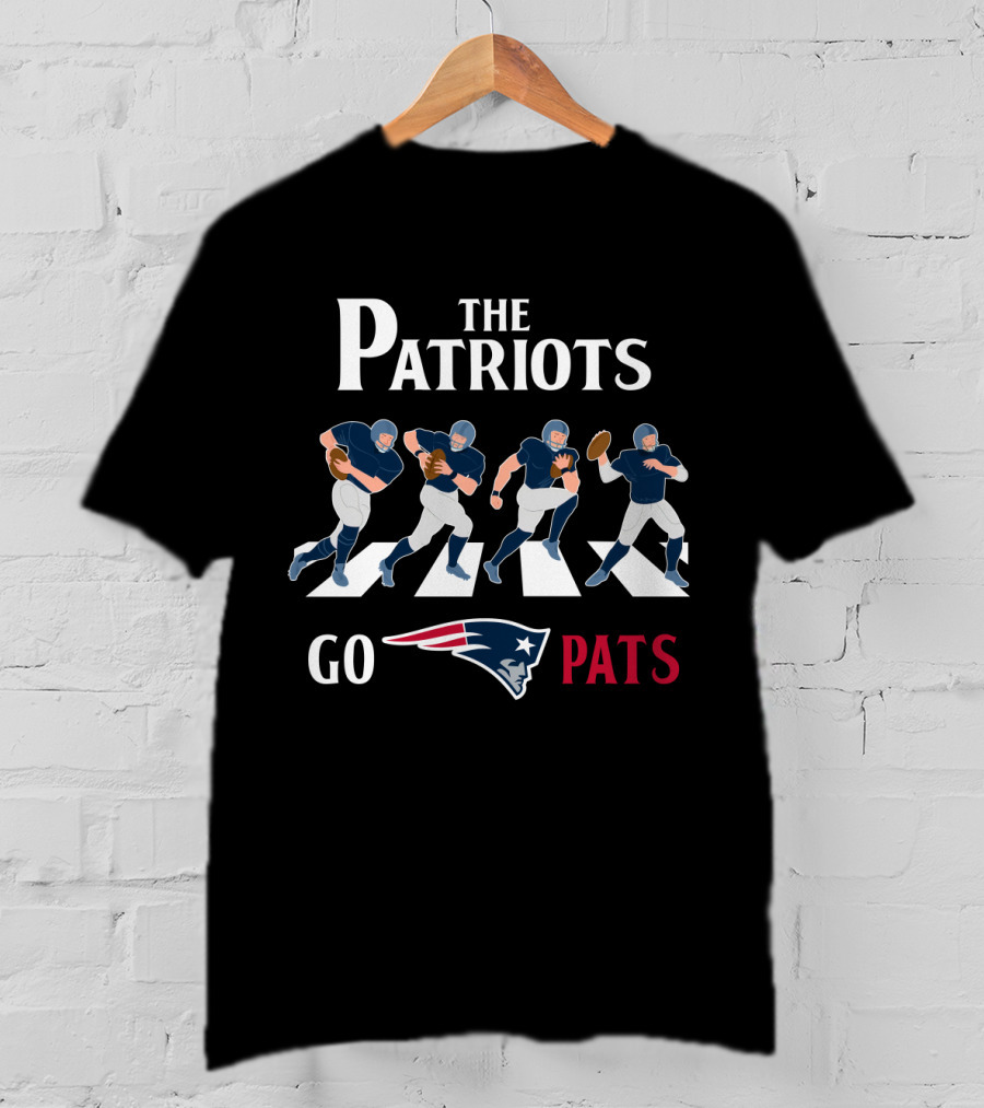 The Patriots Go Pats Abbey Road Football Crossing T-Shirt