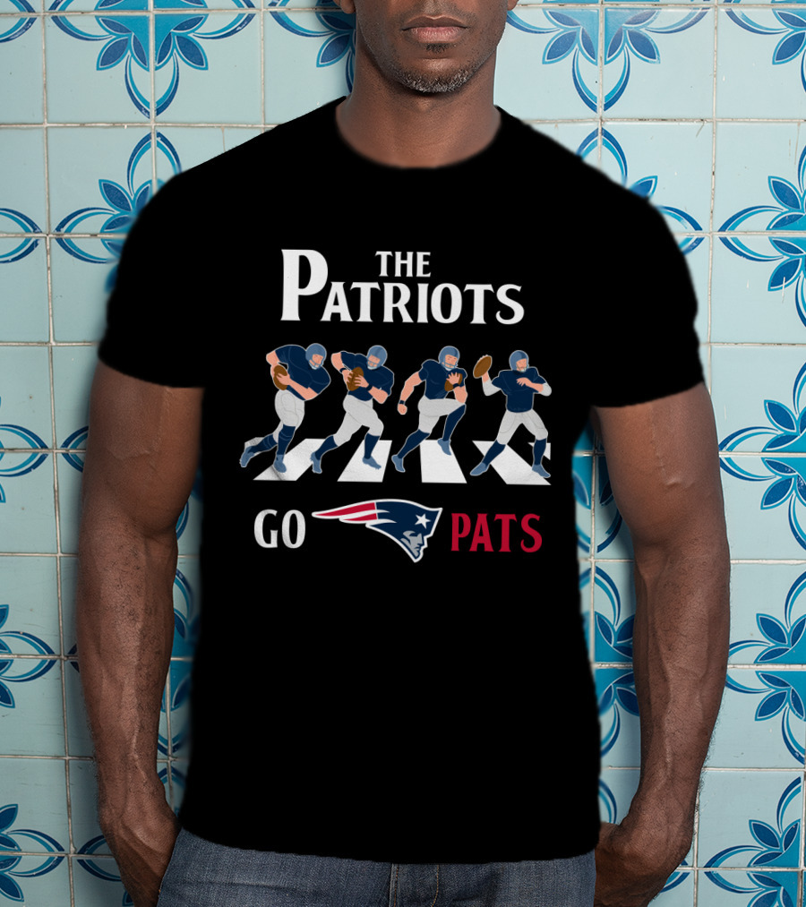 The Patriots Go Pats Abbey Road Football Crossing T-Shirt