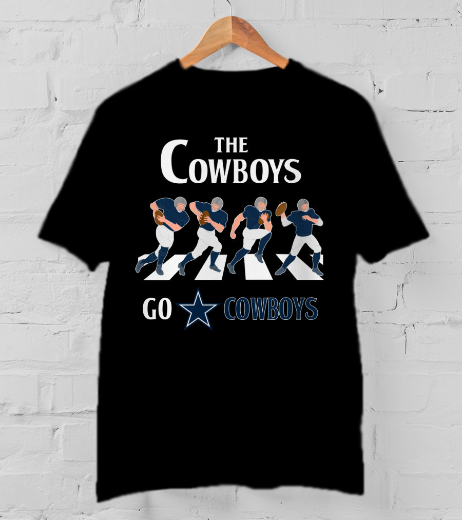 The Cowboys Go Cowboys Abbey Road Style Football Players T-Shirt