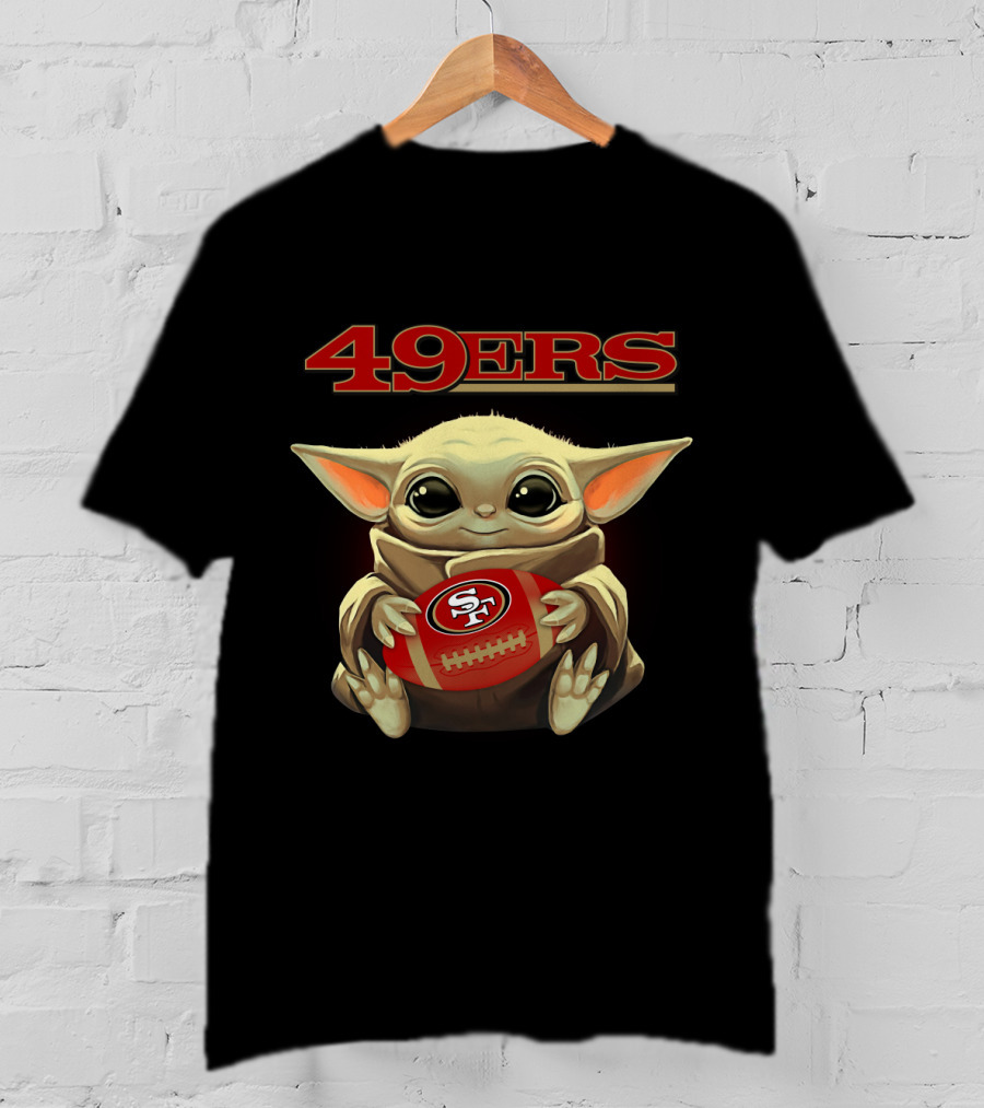 49ers Sf Baby Yoda Football T-Shirt