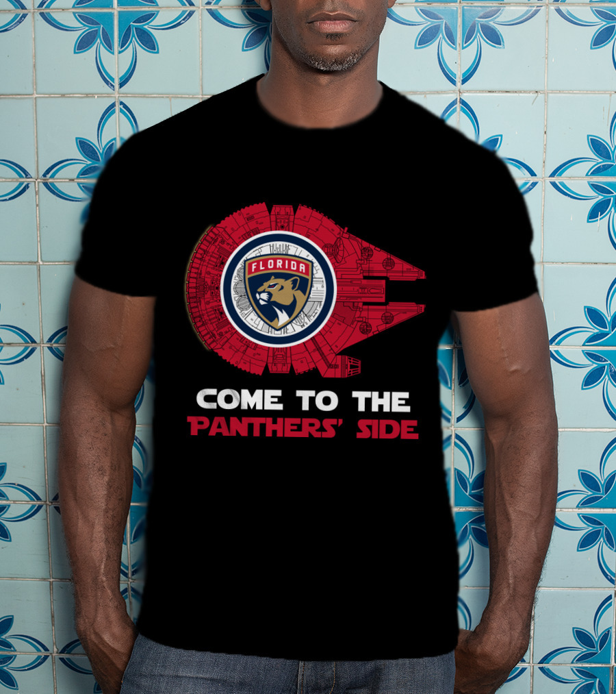 Florida Panthers Come To The Panthers' Side Millennium Falcon T-Shirt