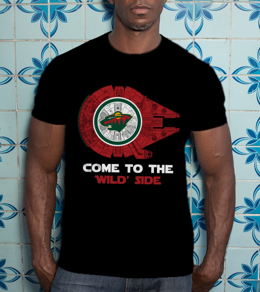 Come To The 'Wild' Side Minnesota Wild Millennium Falcon T-Shirt
