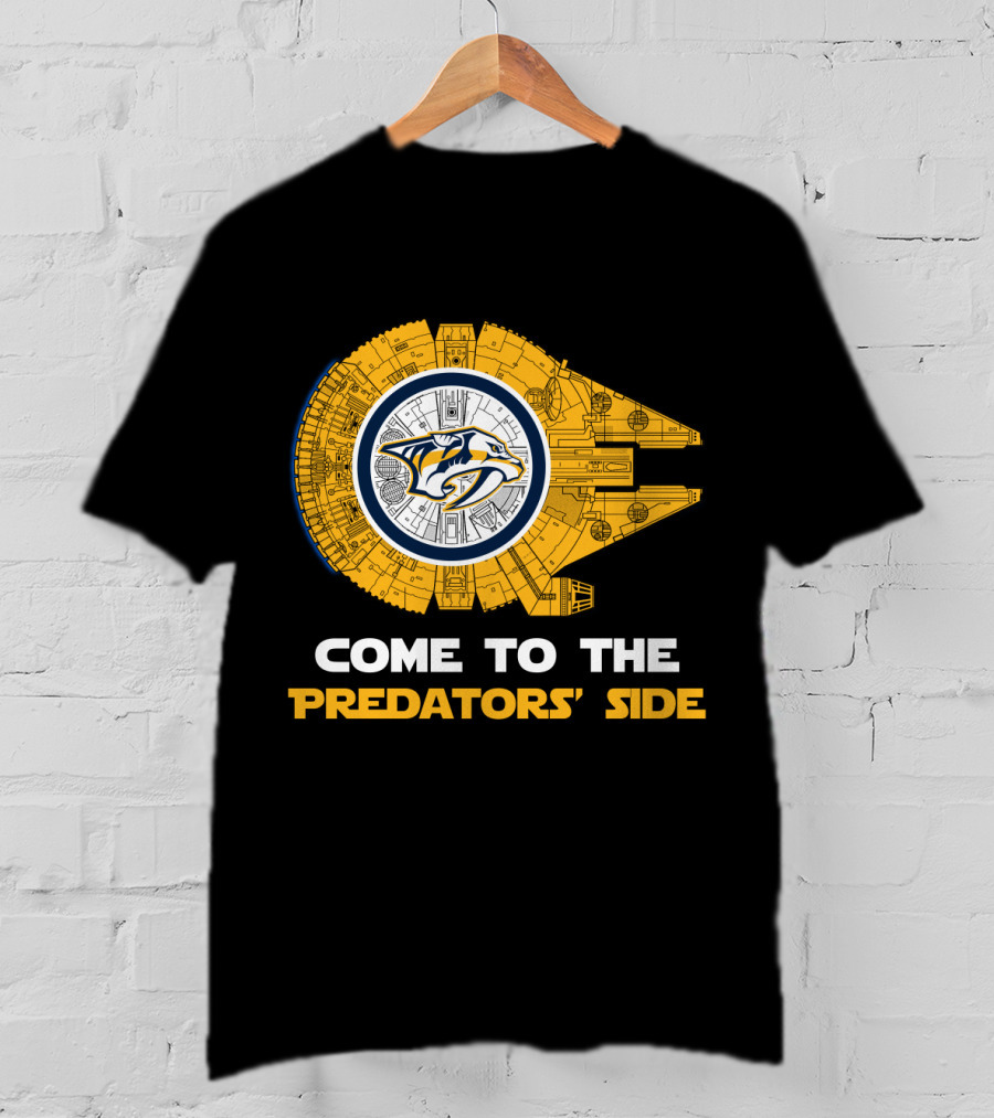 Come To The Predators' Side Nashville Predators Millennium Falcon T-Shirt